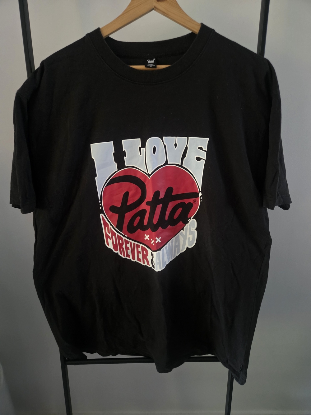 Patta Kids Black Tee with Red Heart Logo